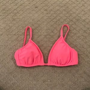 hot pink bathing suit top